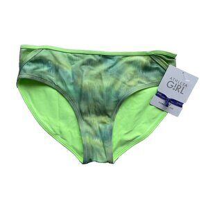 Athleta Girl Reversible Bikini Swim Bottom Green Tie-Dye ( XXL/16 )